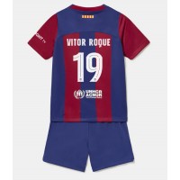 Barcelona Vitor Roque #19 Domaci Dres za djecu 2023-24 Kratak Rukav (+ Kratke hlače)